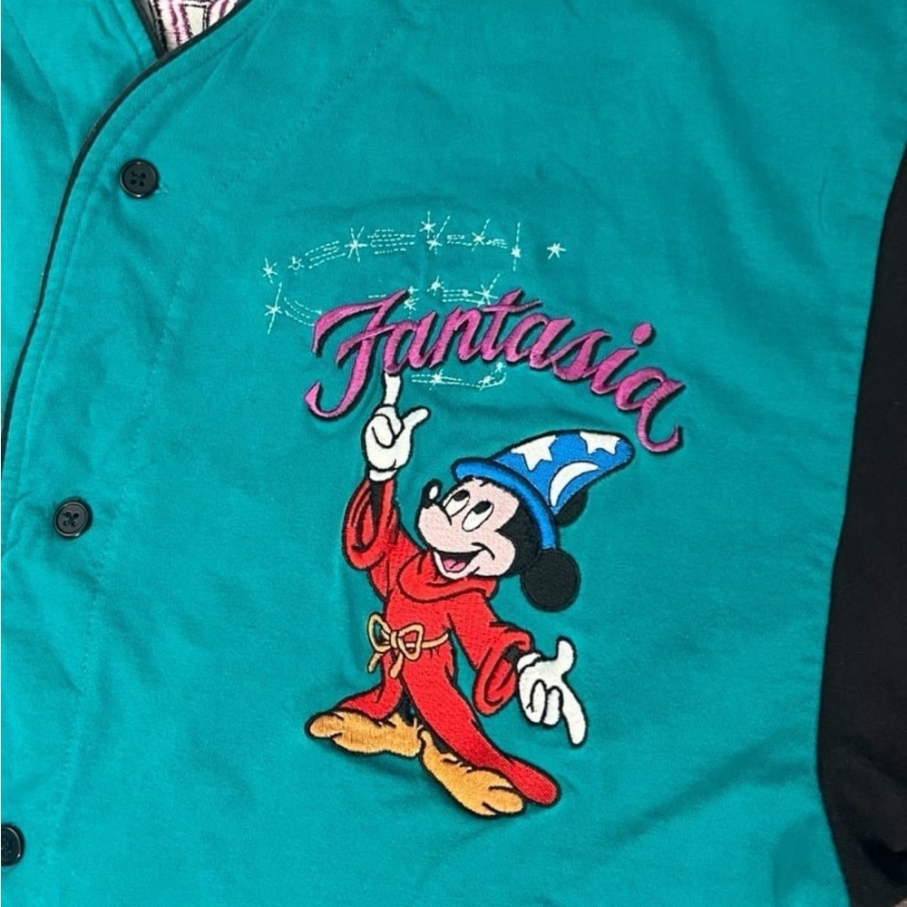 Vintage embroidered Disney Fantasia full Button up Shirt - See measurements - Picture 3 of 11